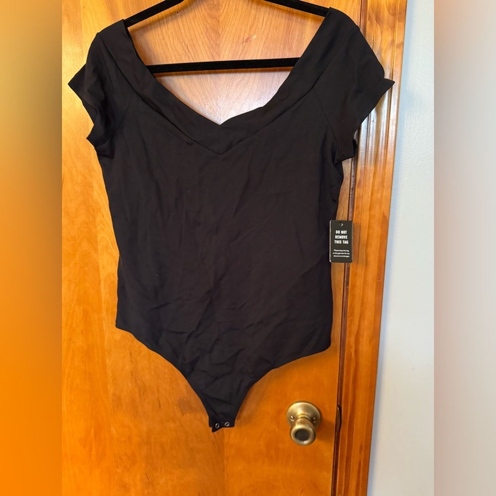 Express Black OFF SHOULDER Bodysuit